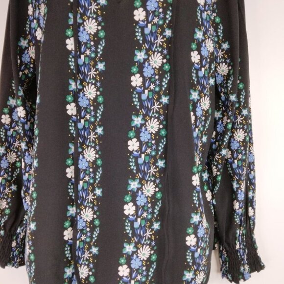 Talbots Floral Garden print Popover Tunic Blouse MP - Picture 5 of 10
